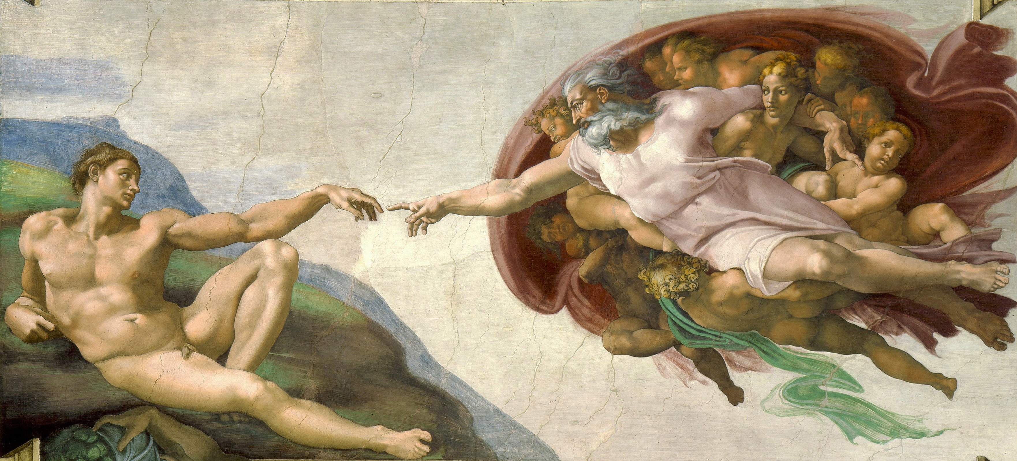 very famous painting: the creation of adam